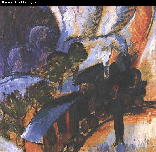 Ernst Ludwig Kirchner Rhaetian Railway, Davos